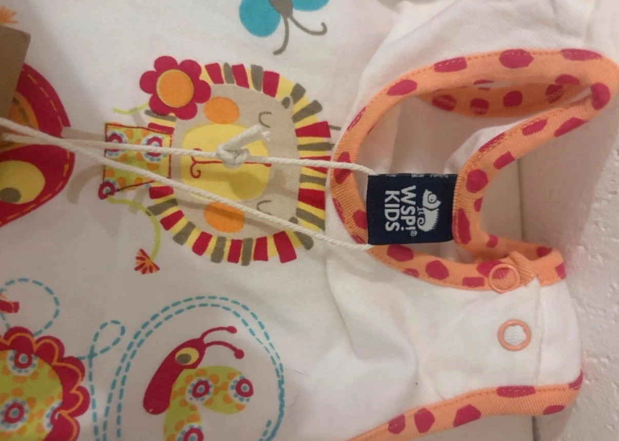 Regata túnica para bebê menina branca com motivos de animais da savana - tamanho 6 meses (6m) – photo 5